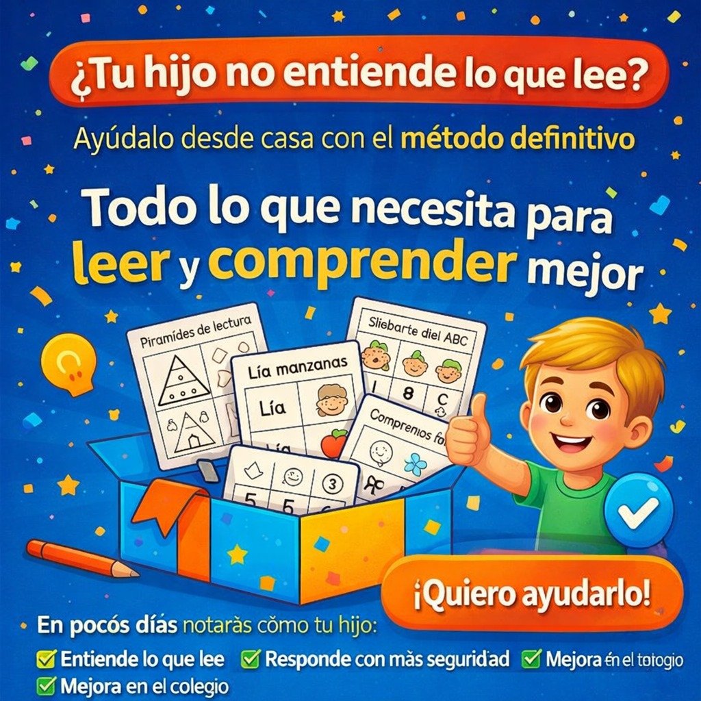Pack educativo Lectura Inteligente para niños con problemas de comprensión lectora incluye más de 650 actividades pirámides de lectura silabario ejercicios de trazos y bonos de matemáticas ortografía y razonamiento lógico para imprimir desde casa